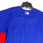 Mens Blue Red Texas Rangers Cool Base Baseball-MLB Jersey Size 52 image number 4