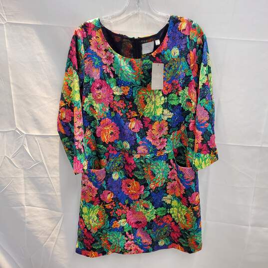 Anthropologie HD in Paris Floral Zip Back Dress NWT Size M image number 1