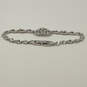Designer Givenchy Silver-Tone Crystal Cut Stone Heart Charm Bracelet image number 2
