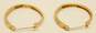 10K Yellow Gold 0.18 CTTW Round Channel Set Diamond Hoop Earrings 2.2g image number 4