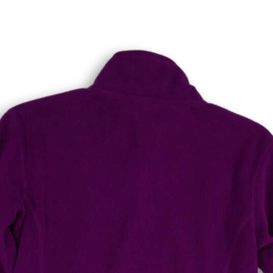Alpine Design Womens Purple 1/4 Zip Mock Neck Long Sleeve Pullover T-Shirt Sz S image number 4