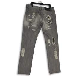 Cult Of Individuality Mens Gray Denim Distressed Straight Jeans Size 36X34 alternative image