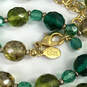 Designer Joan Rivers Green Lobster Clasp Fashionable Beaded Necklace image number 3
