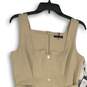 NWT Tommy Hilfiger Womens Beige Khaki Sleeveless Square Neck A-Line Dress Size 6 image number 3