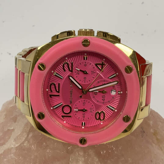 Designer Michael Kors Tribeca MK-5745 Gold-Tone Stainless Analog Wristwatch image number 1