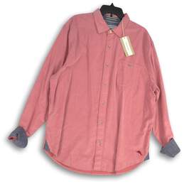 NWT Tommy Bahama Mens Button-Up Shirt Coastline Corduroy Collared Pink Size XLT
