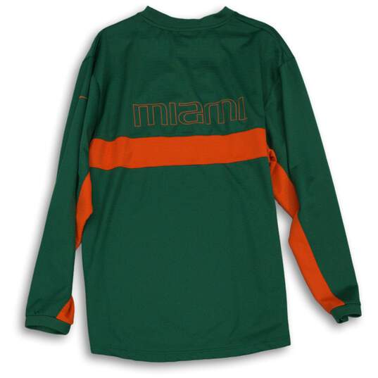 Nike University Of Miami Green Orange Jersey For Mens Size L image number 2