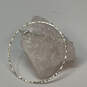 Designer Stella & Dot Silver-Tone Chain Hammered Circle Pendant Necklace image number 2