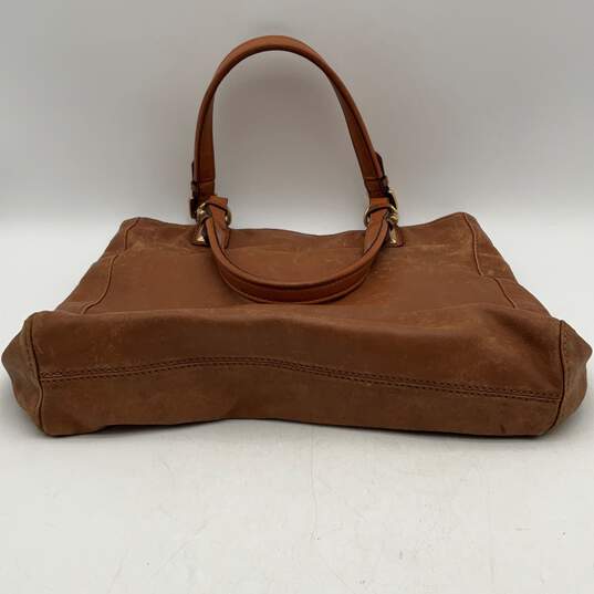 Michael Kors Womens Brown Double Handle Inner Pocket Tote Handbag Purse image number 4