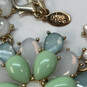 Designer Joan Rivers Gold-Tone Flower Crystal Cut Stone Statement Necklace image number 4