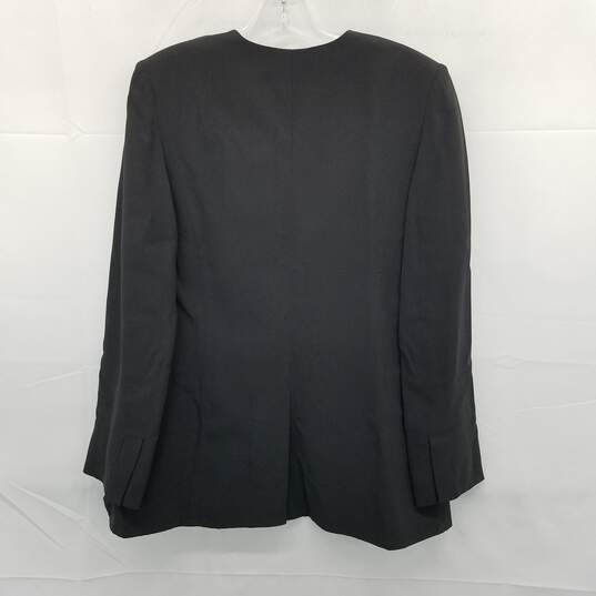 AUTHENTICATED Balenciaga Dark Gray Blazer Jacket Wms Size 40 image number 2