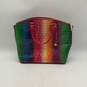 Brahmin Womens Rainbow Alligator Skin Texture Zipper Pocket Satchel Bag Purse image number 1