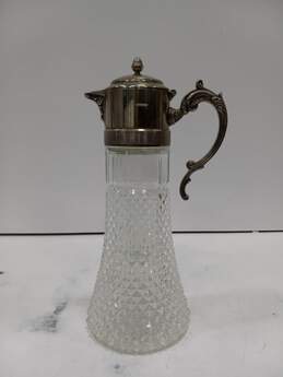 Vintage Glass and Metal Pitcher/Jug/Decanter With Cooling Tube alternative image