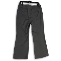 Womens Gray Flat Front Welt Pocket Wide Leg Dress Pants Size 8 alternative image