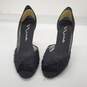 Nina Women's Black Suede D'Orsay Peep Toe Pumps Size 8 image number 1