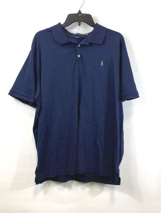 Polo Ralph Lauren Mens Blue Cotton Short Sleeves Polo Shirt Size X Large image number 1