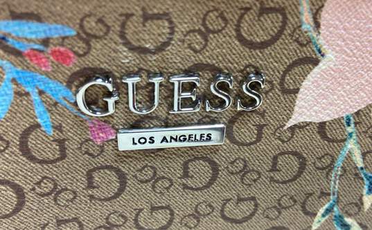GUESS Signature Floral Print Small Backpack Bag image number 6