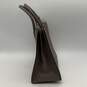 Michael Kors Womens Mercer Gray Leather Lock Charm Convertible Tote Handbag image number 4
