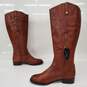 INC Concepts Fawne Cognac Leather Wide Calf Riding Boot Women's US Size 8M image number 3