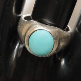 Christin Wolf Sterling Silver Turquoise Ring Size 8.50
