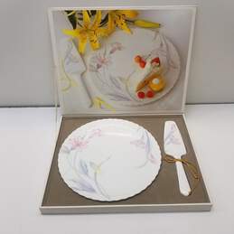Mikasa Bone China Cake Set  Ceramic Platter Serving Tray alternative image