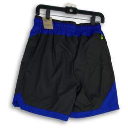 NWT Nike Mens Blue Black Elastic Waist Drawstring Athletic Short Size Small alternative image