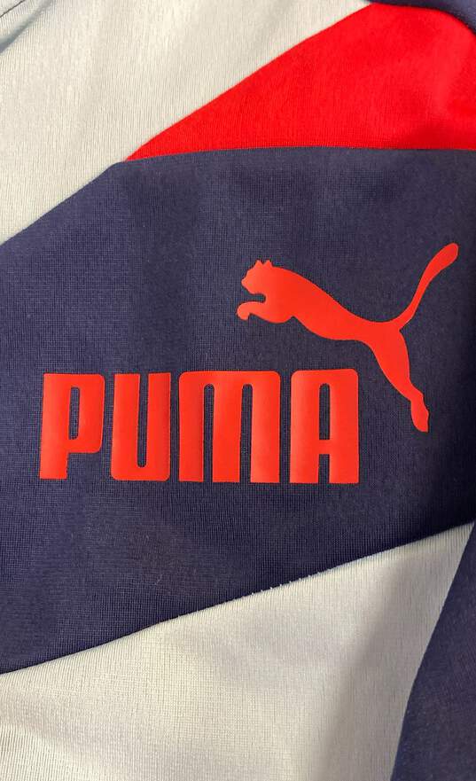 NWT Puma Mens Blue Iconic Long Sleeve Full Zip Tricot Track Jacket Size XL image number 8