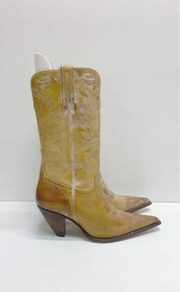 Charlie Horse Tan Leather Western Boots Size 9.5 B