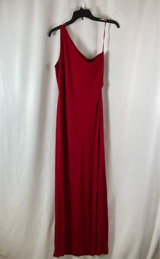 NWT Lauren Ralph Lauren Womens Red Sleeveless One Shoulder Maxi Dress Size M image number 1