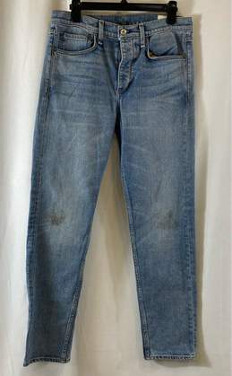 Rag & Bone Womens Blue Pockets High Rise Denim Straight Leg Jeans Size 32W30L