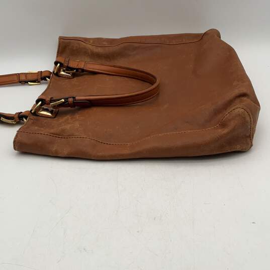 Michael Kors Womens Brown Double Handle Inner Pocket Tote Handbag Purse image number 3