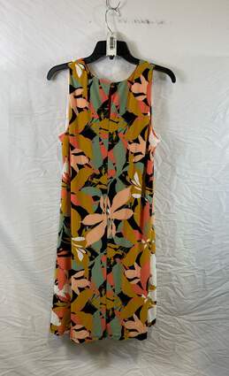 NWT Anne Klein Womens Multicolor Floral Sleeveless Round Neck A-Line Dress Sz 10 alternative image