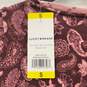 NWT Lucky Brand Womens Purple Pink Paisley Short Sleeve Pullover Blouse Top Sz S image number 4