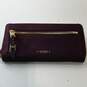 Tumi Nylon Zip Around Continental Wallet Wine image number 1