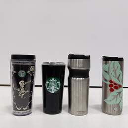 Buy the 4pc Set of Assorted Starbucks Tumblers W/Lids
