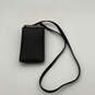 Womens Black Leather Cameron North South Classic Phone Crossbody Wallet image number 2