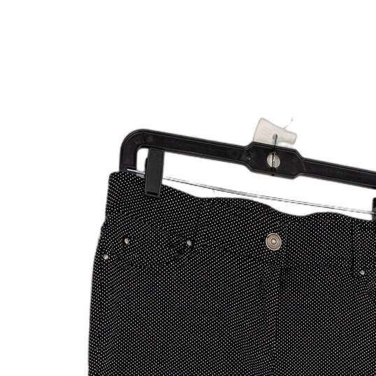 Womens Black Polka Dot Flat Front Pockets Stretch Ankle Pants Size 6 image number 3
