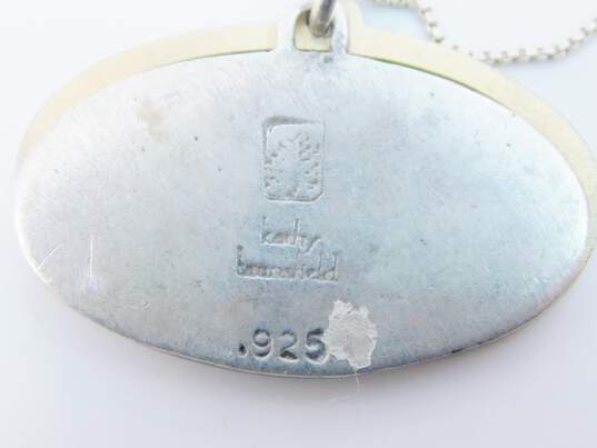Kathy Bransfield Sterling Silver Inspirational Quote & Flower Cut Out Pendant Necklace 5.7g image number 6