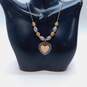 Brighton Designer Scrolled Heart Pendant Necklace & Rhinestone Bangle Bracelet 53.2g image number 3
