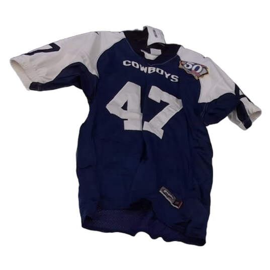 Buy the Boy's Blue Short Sleeve Dallas Cowboys Football Jersey Size XL