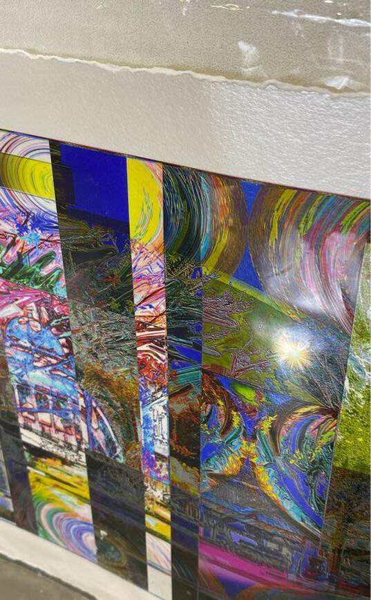 Lot of 3 Art Prints Abstract Colorful Pearlescent Psychedelic by Various Signed image number 8