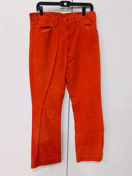 Levi's Straight Leg Orange Jeans Size 34x36