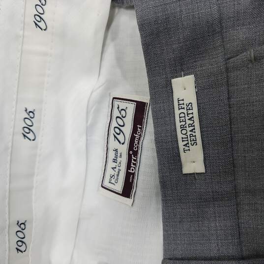 Men's Gray Suit Pants Size 32 image number 4