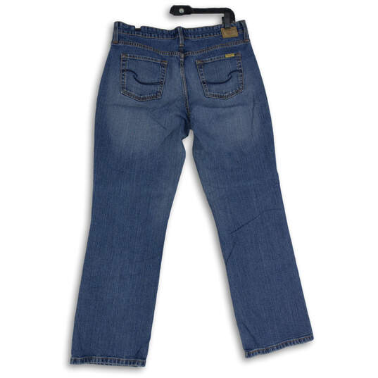 Womens Blue Denim Medium Wash 5-Pocket Design Straight Leg Jeans Size 14M image number 2