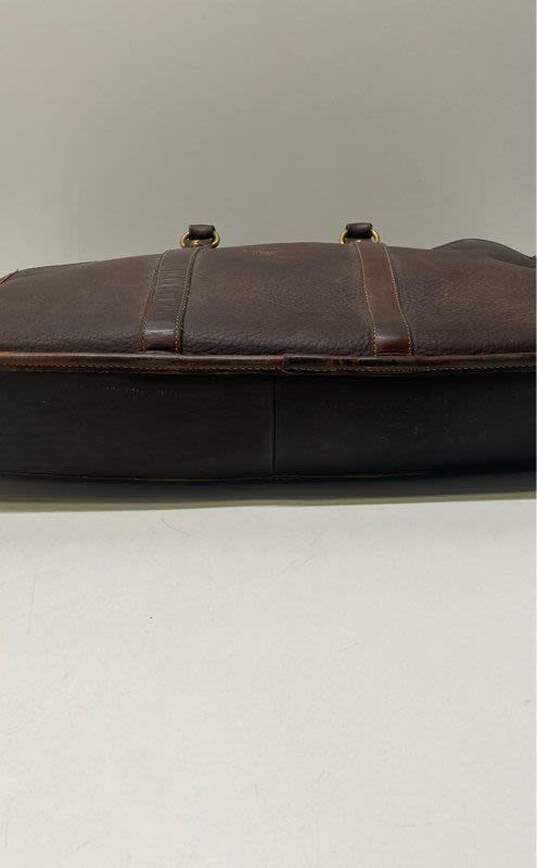 Vintage Cole Haan Brown Leather Briefcase image number 3
