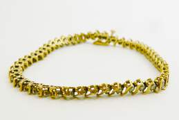 10K Yellow Gold 1.44 CTTW Diamond Tennis Bracelet 7.6g alternative image