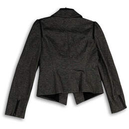 NWT Womens Gray Long Sleeve Notch Lapel Open Front Blazer Size Small alternative image