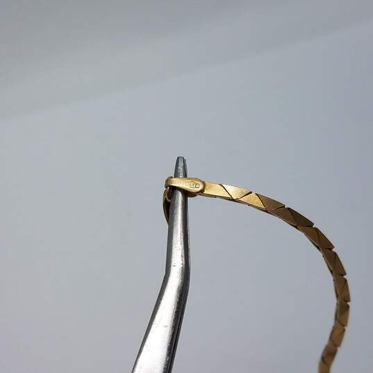 14k Gold Diamond Cobra Link Drop Necklace 10.7g image number 5