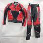 Teknic Men's Red/Black Racing Leathers 2-Piece Set Size 8/36 image number 1