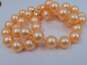 VNTG Orange Taupe Brown MOP & Faux Pearl Jewelry image number 3
